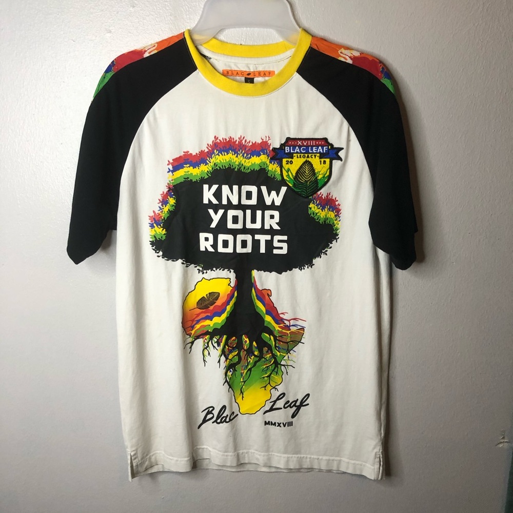 Blac Leaf Know Your Roots Tee Shirt Men Size Small